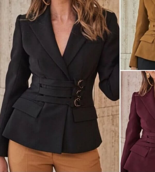 Blazer em Lã batida